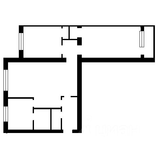 Планировка этой квартиры по данным Циан