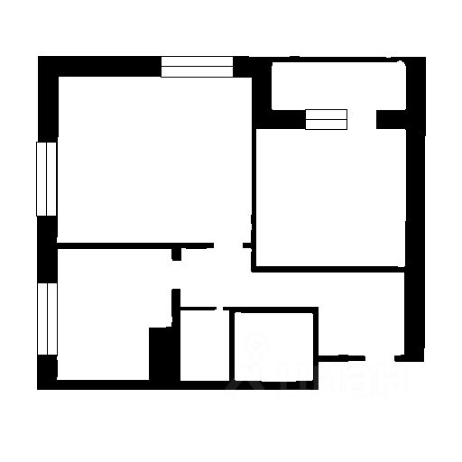 Планировка этой квартиры по данным Циан