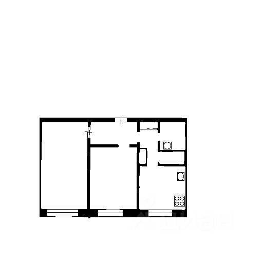 Планировка этой квартиры по данным Циан