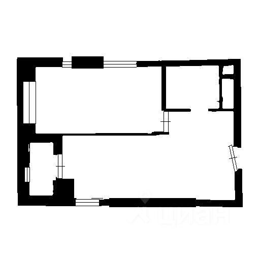 Планировка этой квартиры по данным Циан