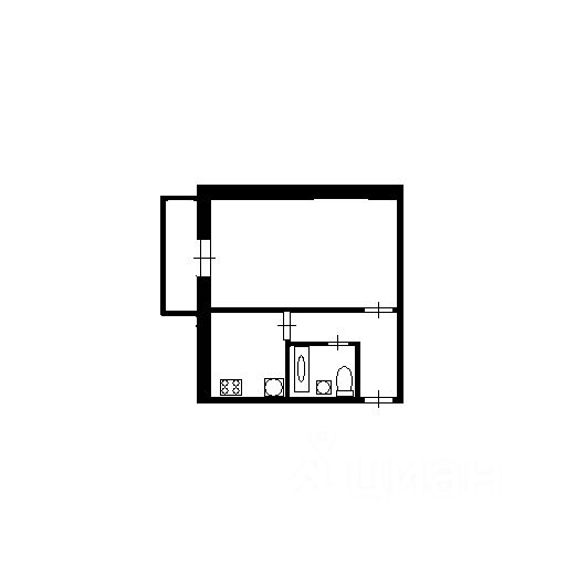 Планировка этой квартиры по данным Циан