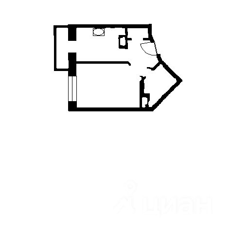 Планировка этой квартиры по данным Циан