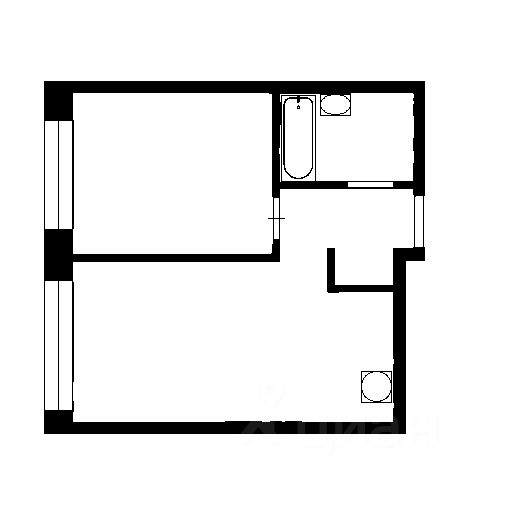 Планировка этой квартиры по данным Циан