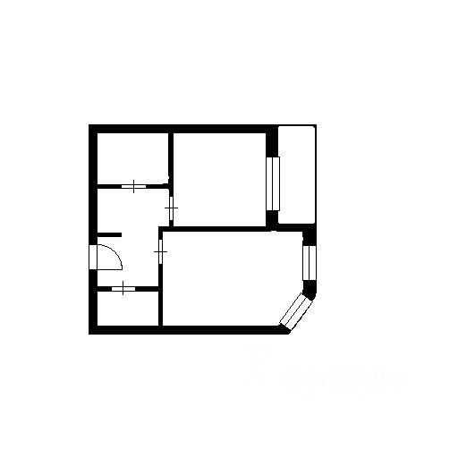 Планировка этой квартиры по данным Циан