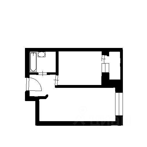 Планировка этой квартиры по данным Циан