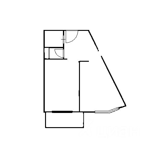 Планировка этой квартиры по данным Циан