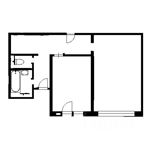 Планировка этой квартиры по данным Циан
