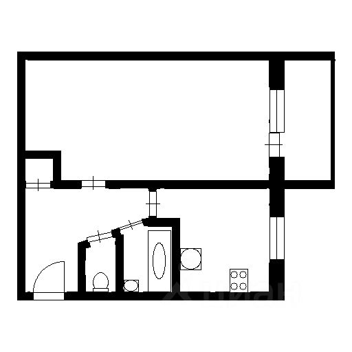 Планировка этой квартиры по данным Циан