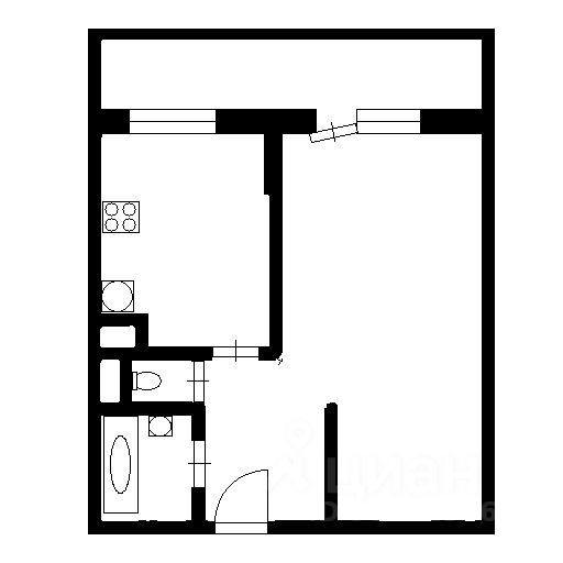 Планировка этой квартиры по данным Циан