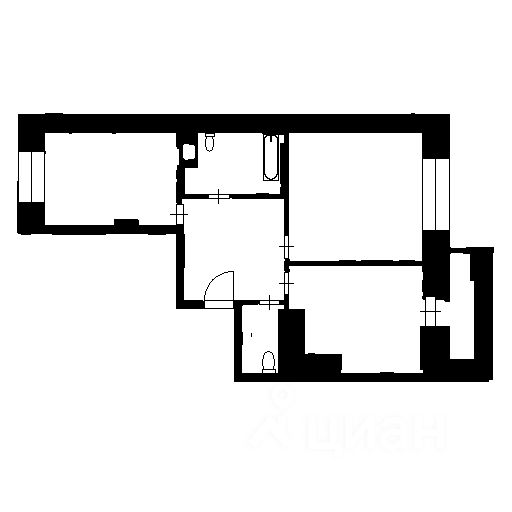 Планировка этой квартиры по данным Циан