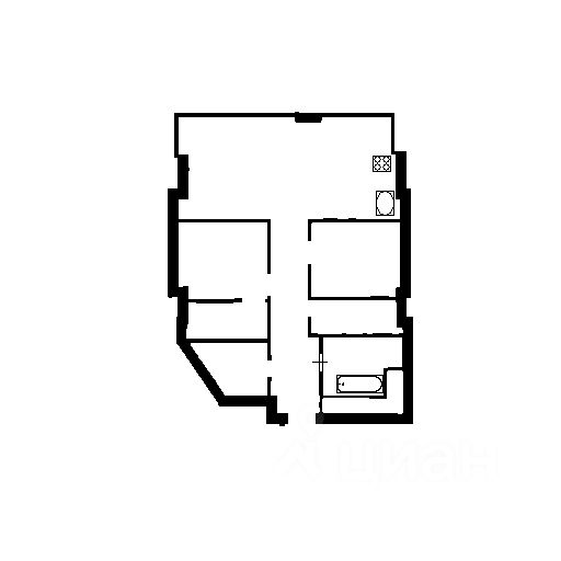 Планировка этой квартиры по данным Циан