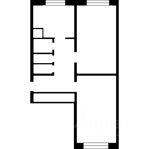 Планировка этой квартиры по данным Циан