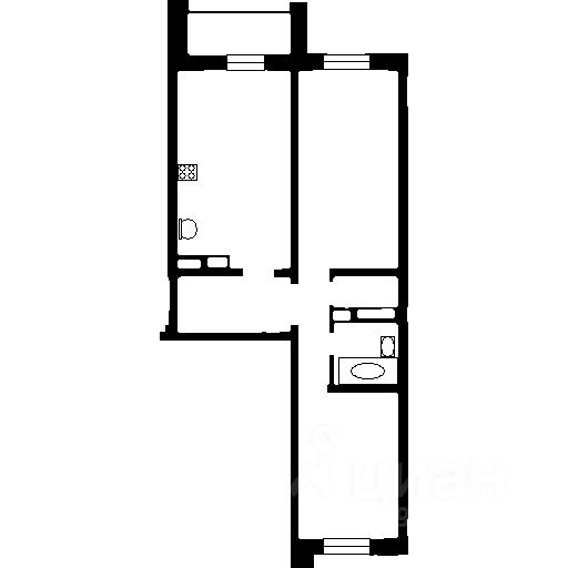 Планировка этой квартиры по данным Циан