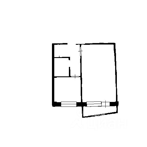 Планировка этой квартиры по данным Циан