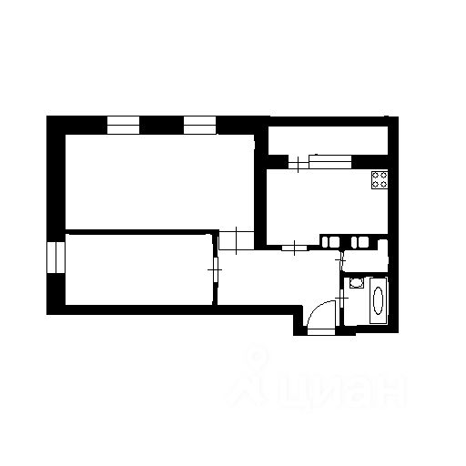 Планировка этой квартиры по данным Циан