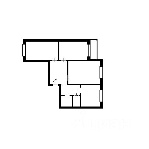Планировка этой квартиры по данным Циан