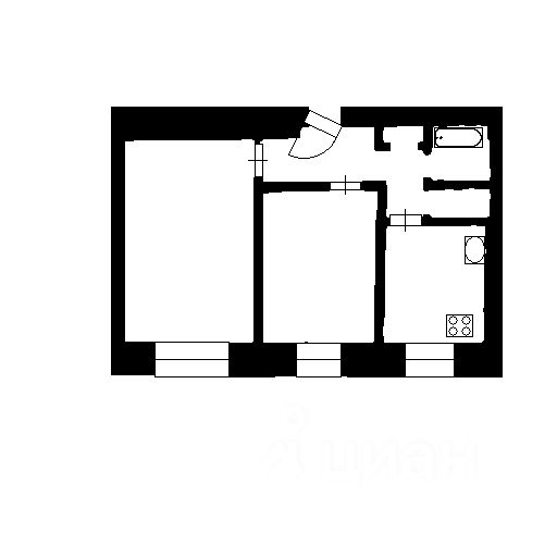 Планировка этой квартиры по данным Циан