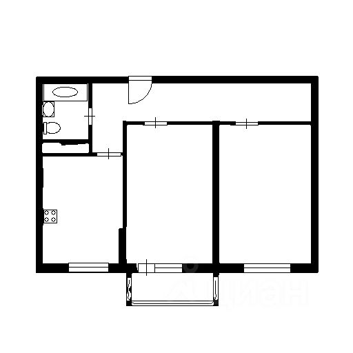 Планировка этой квартиры по данным Циан