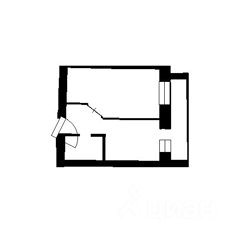 Планировка этой квартиры по данным Циан