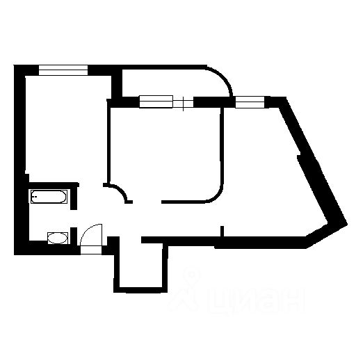 Планировка этой квартиры по данным Циан