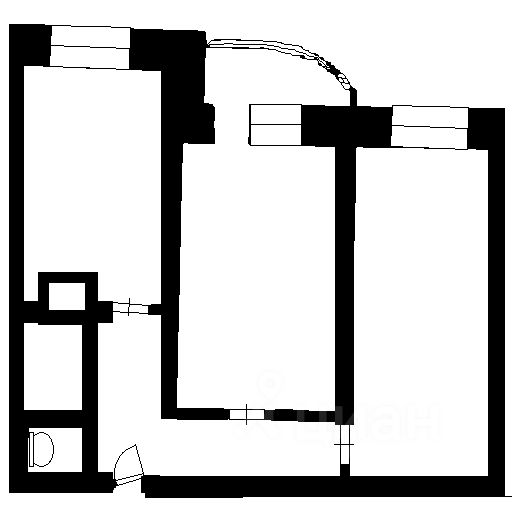 Планировка этой квартиры по данным Циан