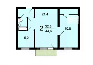 2-комн.кв., 45 м², этаж 5