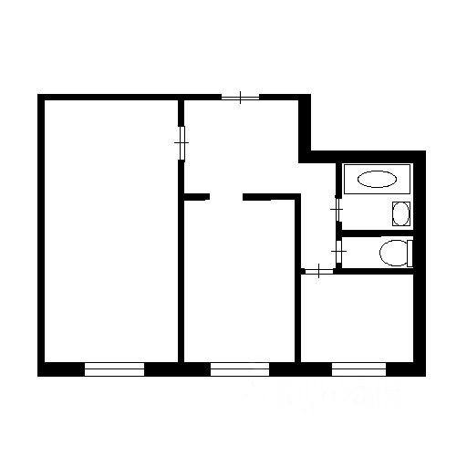 Планировка этой квартиры по данным Циан