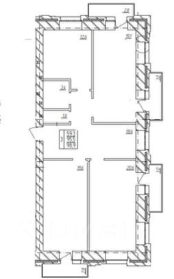 3-комн.кв., 103 м², этаж 1