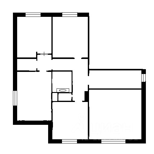 Планировка этой квартиры по данным Циан