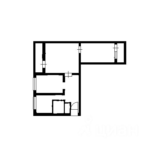 Планировка этой квартиры по данным Циан