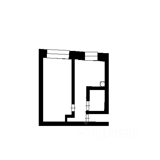 Планировка этой квартиры по данным Циан