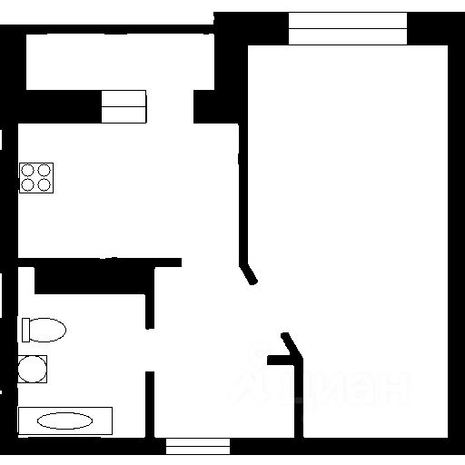 Планировка этой квартиры по данным Циан