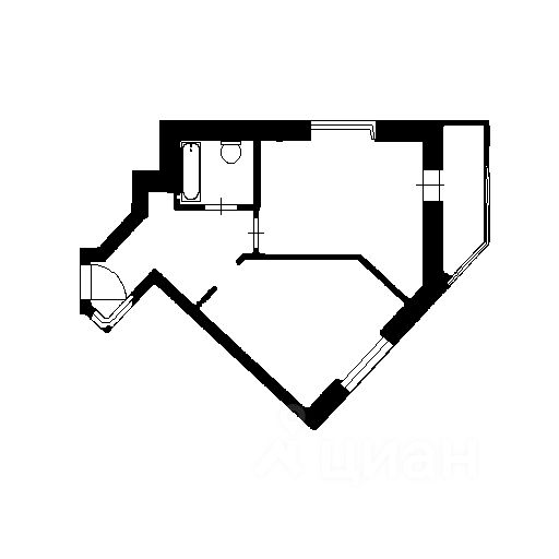 Планировка этой квартиры по данным Циан