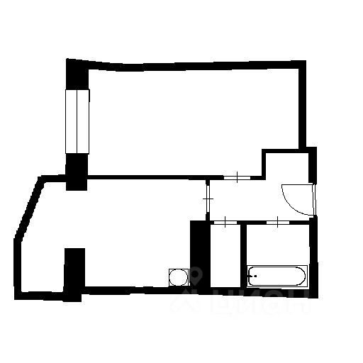 Планировка этой квартиры по данным Циан