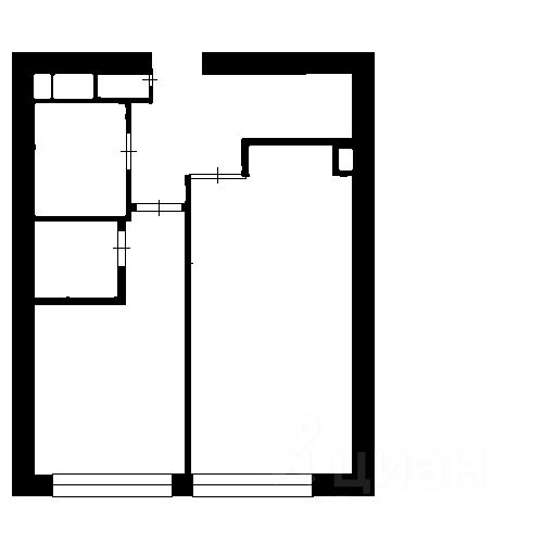 Планировка этой квартиры по данным Циан