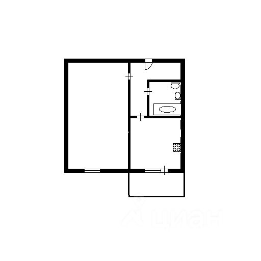 Планировка этой квартиры по данным Циан