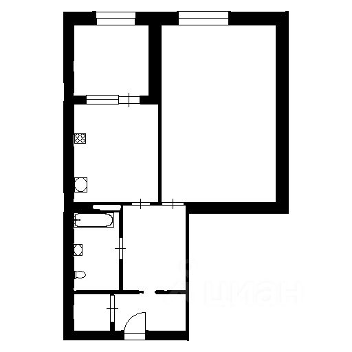 Планировка этой квартиры по данным Циан