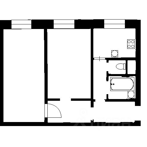 Планировка этой квартиры по данным Циан
