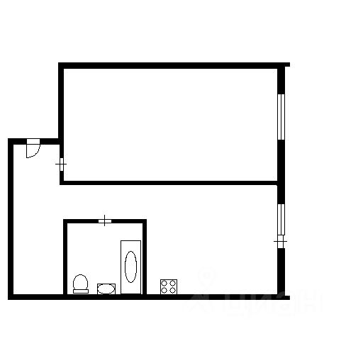 Планировка этой квартиры по данным Циан