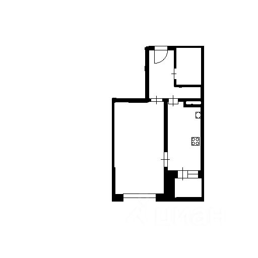 Планировка этой квартиры по данным Циан
