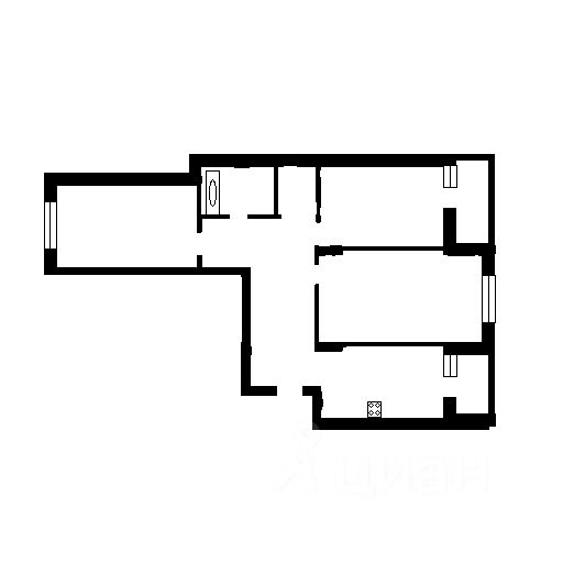 Планировка этой квартиры по данным Циан