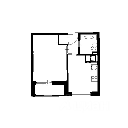Планировка этой квартиры по данным Циан