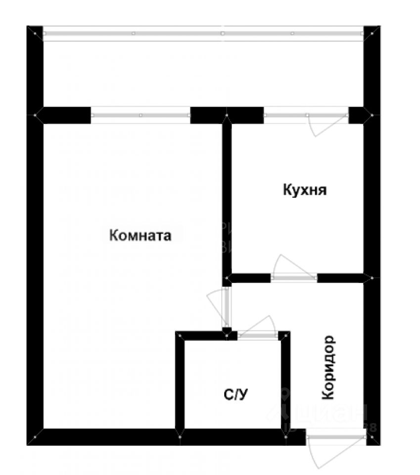 Планировка этой квартиры по данным Циан