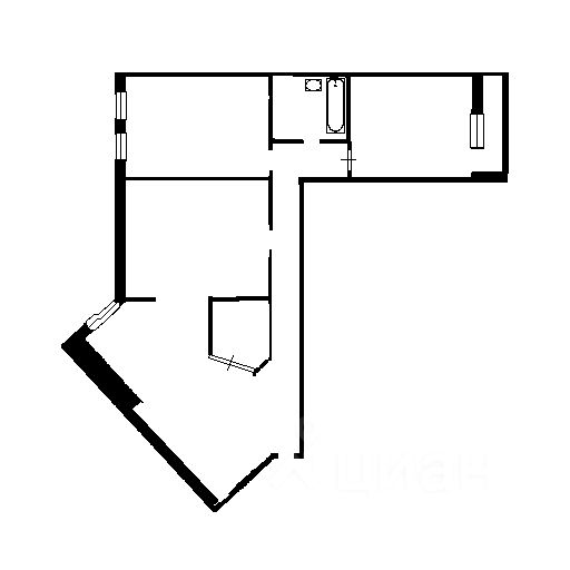 Планировка этой квартиры по данным Циан