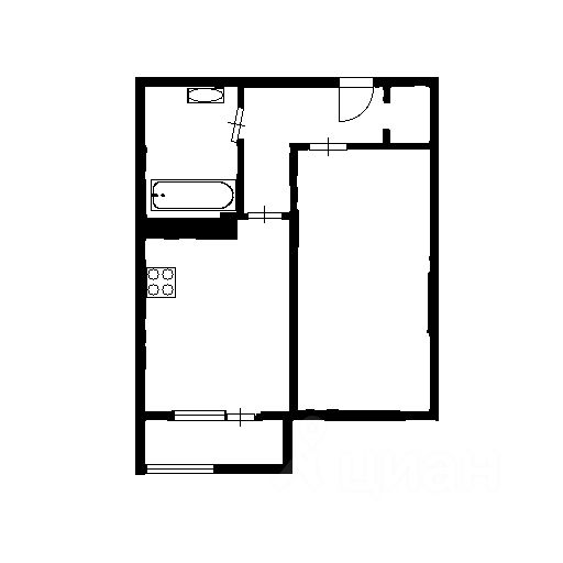 Планировка этой квартиры по данным Циан