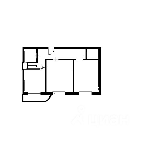 Планировка этой квартиры по данным Циан