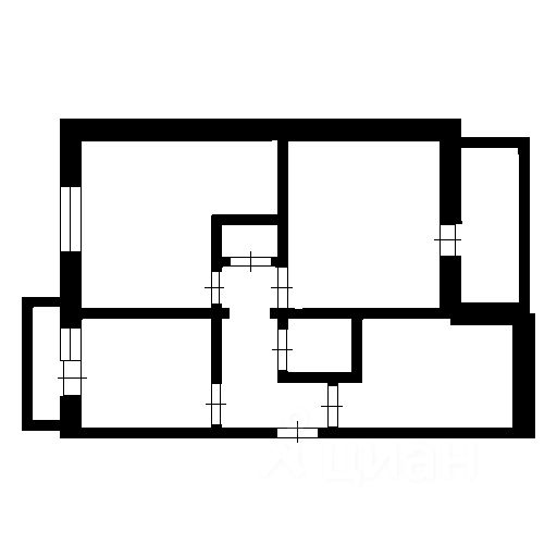 Планировка этой квартиры по данным Циан