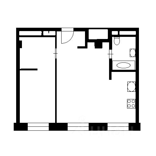 Планировка этой квартиры по данным Циан