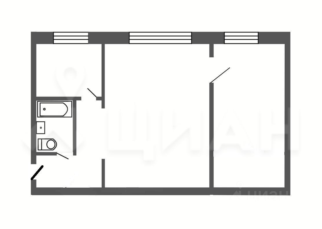 Планировка этой квартиры по данным Циан
