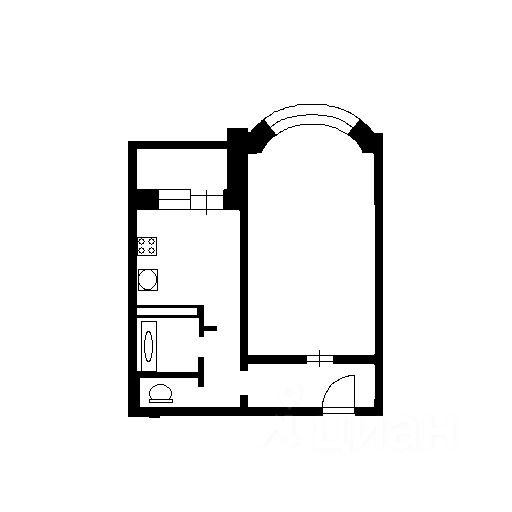 Планировка этой квартиры по данным Циан